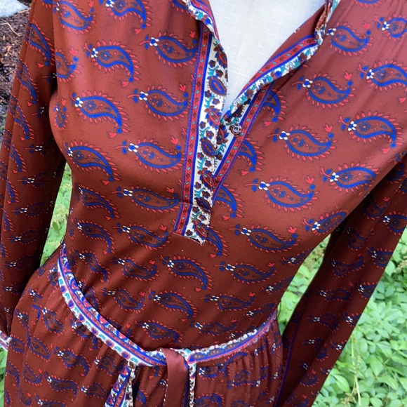 Vintage jersey dress The Wiley NY paisley s/m - Picture 2 of 16